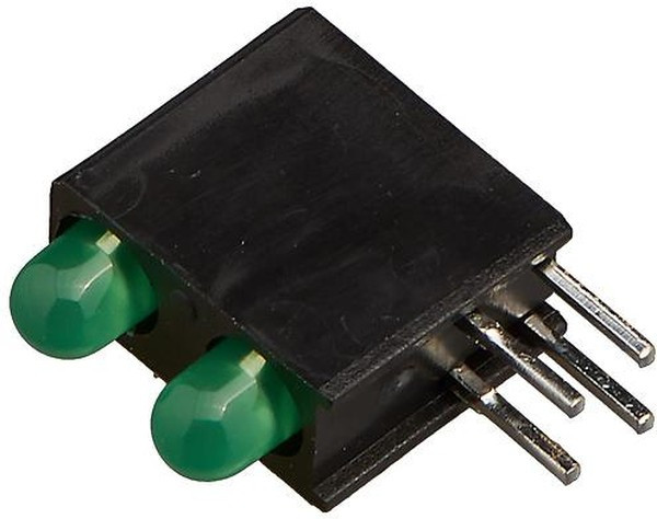 L-7104MD/2GD, Светодиодный модуль 2LEDх3мм/зеленый/ 568нм/10-25мкд/40°