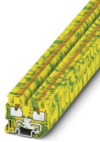 3248110, MPT 1.5/S-PE Series Green/Yellow Earth Terminal Block, 1.5mm², Single-Level, Push In Termination 3248110, MPT 1.5/S-PE Series Green/Yellow Earth Terminal Block, 1.5mm², Single-Level, Push In Termination