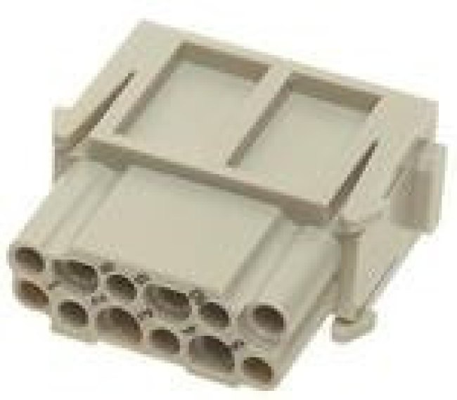 09140123101, Разъем: HAN, модуль, "мама", Han Modular DD, PIN: 12, без контактов 09140123101, Разъем: HAN, модуль, "мама", Han Modular DD, PIN: 12, без контактов