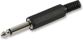 PSG02789, Телефонный аудио разъем, 2 контакт(-ов), Штекер, 6.35 мм