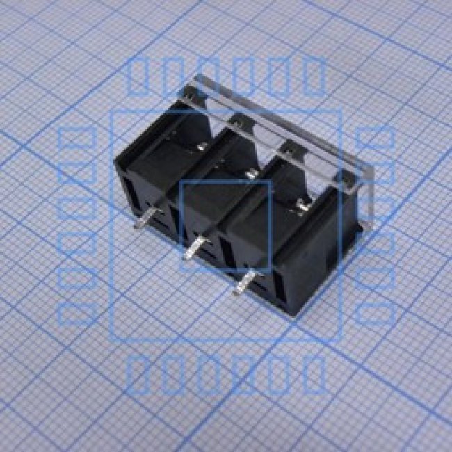 DG38C-B-03P-13-00A(H), Барьерный клеммный блок на 3 контакта. Серия DG38C-B