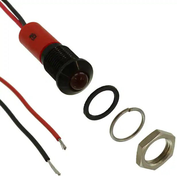 Q8P3BXXR24E, LED Panel Mount Indicators LED INDICATOR 8MM