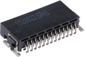 154764 / 154764-E, SMC Series Right Angle Surface Mount PCB Header, 26 Contact(s), 1.27mm Pitch, 2 Row(s), Shrouded 154764 / 154764-E, SMC Series Right Angle Surface Mount PCB Header, 26 Contact(s), 1.27mm Pitch, 2 Row(s), Shrouded