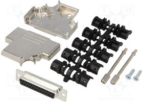 D45ZK25-DMS-K, Разъем D-Sub; PIN: 25; вилка; "мама"; пайка; на пр