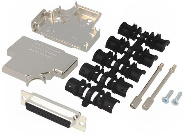 D45ZK25-DMS-K, Разъем D-Sub; PIN: 25; вилка; "мама"; пайка; на пр