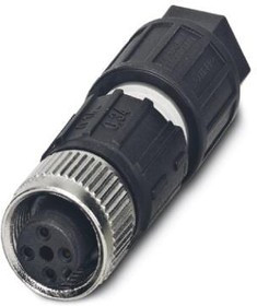 SACC-M12FS-4QO-0,34-M, Разъем Кабеля, M12, Female, 4 Positions, IDC / IDT Гнездовой, Прямой Монтаж н