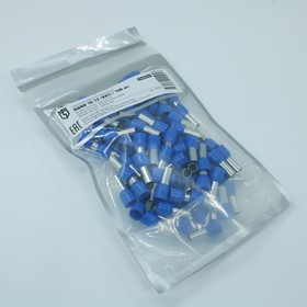 НШВИ 16-12, Наконечник штыревой втулочный изолированный одинарный "КВТ", сечение 16 мм2