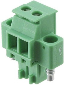 MCVR 1,5/ 2-STF-3,81, Съемная клеммная колодка, 3.81 мм, 2 вывод(-ов), 28AWG до 16AWG, 1.5 мм², Винт, 8 А