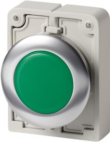 M30C-FDR-G, Переключатель кнопочный, 2, 30мм, зеленый, отсутствует, IP67