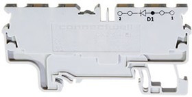 CX2.5/4(E)D1, Четырехрядная клемма, пружинные зажимы проводника до 2.5 мм.кв. 1A 1000V, аналог для 2