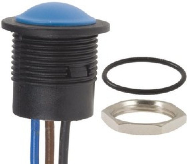IAR5F1100, Push Button Switch, Panel Mount, 16.2mm Cutout, SPDT, 24V dc, IP67