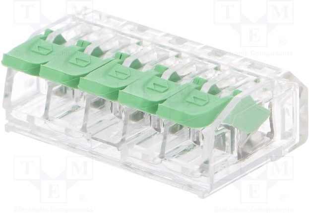 DG221-5.6-05P-17-00A(H), Клеммник монтажный, самозажимная клемма, 0,2-4мм2, 24AWG-12AWG DG221-5.6-05P-17-00A(H), Клеммник монтажный, самозажимная клемма, 0,2-4мм2, 24AWG-12AWG