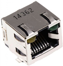 6339191-1, Модульный разъем, Cat5, Модульный, Гнездо, 8 контакт(-ов), 8 вывод(-ов), 1 порт(-ов)