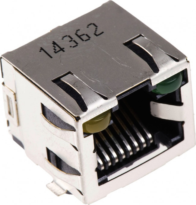 6339191-1, Модульный разъем, Cat5, Модульный, Гнездо, 8 контакт(-ов), 8 вывод(-ов), 1 порт(-ов)