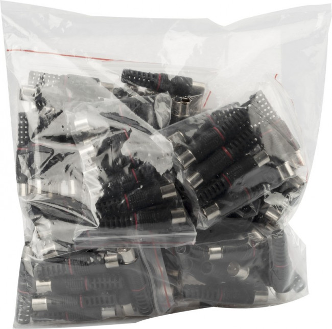 Разъем ЭРА штекер TV без пайки цвет чёрный упаковка 100 шт. Б0048306 Разъем ЭРА штекер TV без пайки цвет чёрный упаковка 100 шт. Б0048306