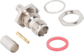 122163, RF Connectors / Coaxial Connectors TNC BULKHEAD CRMP JACK RG59 75 OHM TF