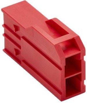 203438-2209, CONN HOUSING, PLUG, 2POS, 6.5MM, RED