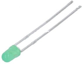 L-934GD-TNR2.54, LED; 3mm; green; 8?32mcd; 60°; Front: convex; 2.2?2.5V; reel