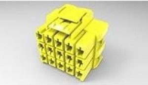 4-1971876-7, Heavy Duty Power Connectors 3x5 plug housing Key D yel
