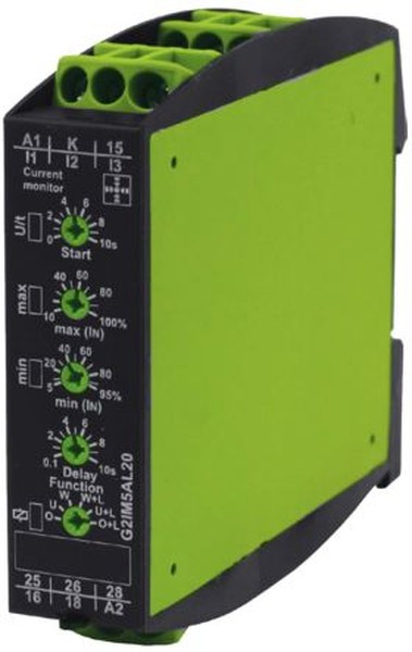 G2IM5AL20 24-240VAC/DC, Current Monitoring Relay, 1 Phase, DPDT, DIN Rail