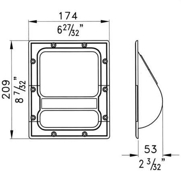 H1024, HANDLE, RECESS, ABS/ALUMINIUM