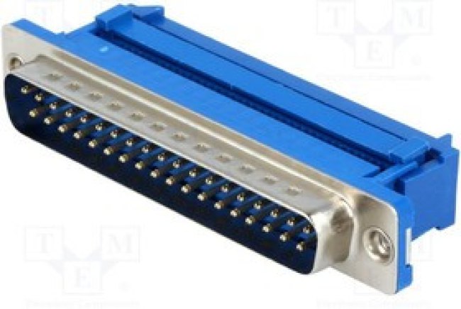 DSF37LC, Разъем D-Sub; PIN: 37; вилка; "папа"; на шлейф; IDC; UNC4-40; 1,27м