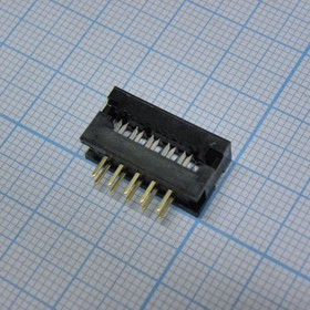 KLS1-205-10-B, (FDC-10), Вилка на плату 2.54мм на шлейф