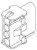 350780-1, Корпус разъема Universal MATE-N-LOK, розетка 4PIN, In-Line (Nylon, UL 94V-0) без контактов