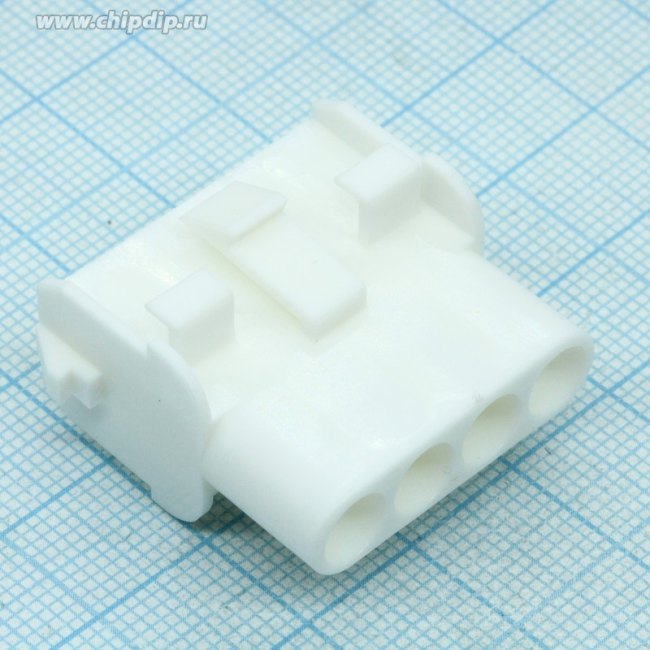 350780-1, Корпус разъема Universal MATE-N-LOK, розетка 4PIN, In-Line (Nylon, UL 94V-0) без контактов