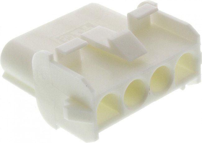 350780-1, Корпус разъема Universal MATE-N-LOK, розетка 4PIN, In-Line (Nylon, UL 94V-0) без контактов