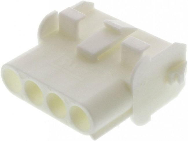 350780-1, Корпус разъема Universal MATE-N-LOK, розетка 4PIN, In-Line (Nylon, UL 94V-0) без контактов