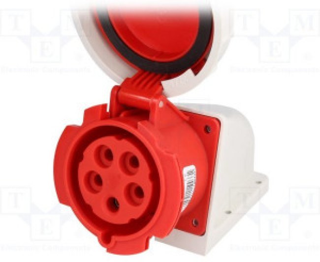 Розетка настенная 32А 400V 3P+N+E IP67 1252-6