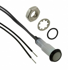 PM3-PADW12.0, LED Panel Mount Indicators 8.4mm Amb Diff 12in IP67 Rtd Sealed PMI