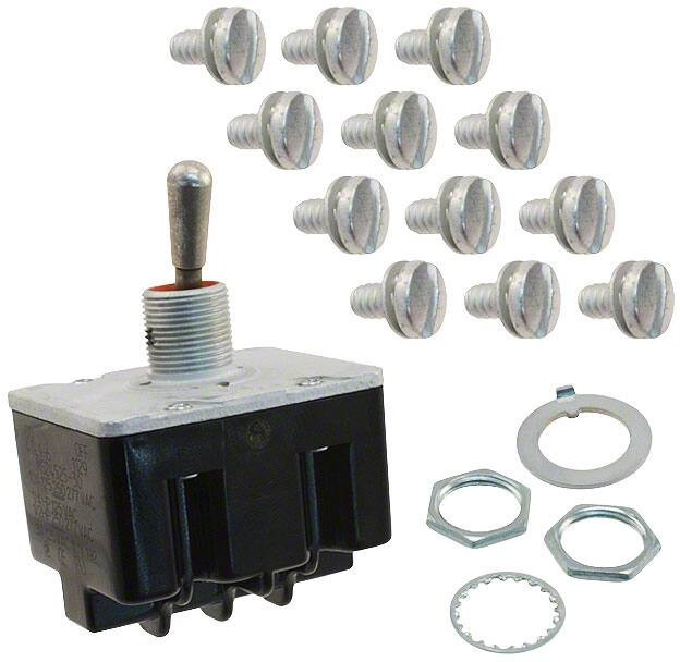 4TL1-6, Switch Toggle (ON) OFF 4PST Round Lever Screw 18A 277VAC 250VDC 372.85VA Panel Mount with Threads 4TL1-6, Switch Toggle (ON) OFF 4PST Round Lever Screw 18A 277VAC 250VDC 372.85VA Panel Mount with Threads