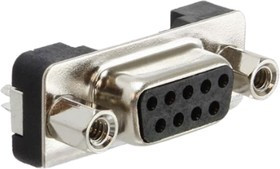 191-009-213L571, 191 9 Way Vertical Panel Mount D-sub Connector Socket, 2.75mm Pitch, with Boardlocks