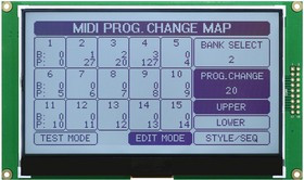 MD240128A6W-FPTLW, Графический ЖК-дисплей, 240 x 128 Pixels, Черный на Белом, 3.3В, Параллельный, SPI