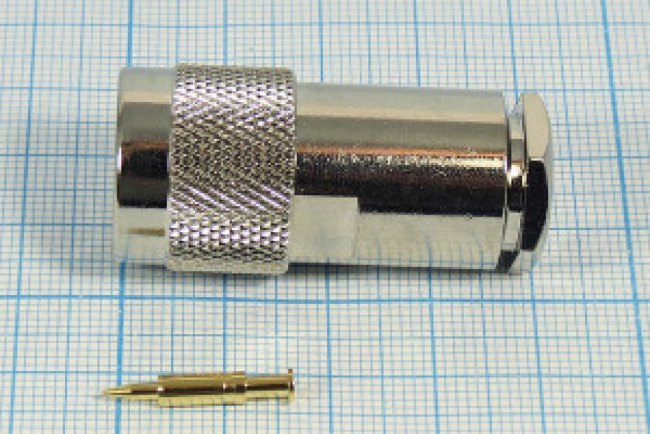 Штекер N, на кабель RG 58 прижимной, позолоченный центральный контакт; №545 шт N\RG58\\\