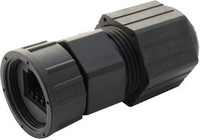 RCP-00BMMS-SLM7001, Модульный разъем, IP67, корпус из нейлона, установка в полевых условиях, RJ45 Pl