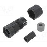 RCP-00BMMS-SLM7001, Модульный разъем, IP67, корпус из нейлона, установка в полевых условиях, RJ45 Pl