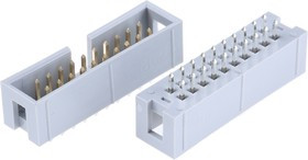 AWHW 20G-0202-T, AWHW Series Straight Through Hole PCB Header, 20 Contact(s), 2.54mm Pitch, 2 Row(s), Shrouded