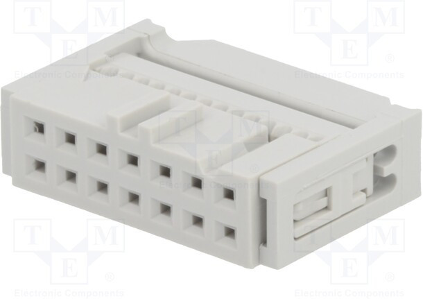 71600-014LF, Conn IDC Connector RCP 14 POS 2.54mm IDT RA Side Entry Cable Mount Tube