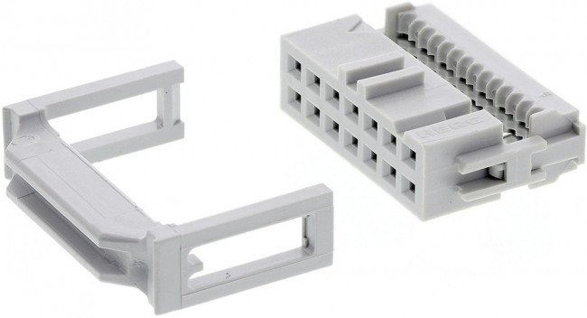 71600-014LF, Conn IDC Connector RCP 14 POS 2.54mm IDT RA Side Entry Cable Mount Tube