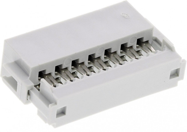 71600-014LF, Conn IDC Connector RCP 14 POS 2.54mm IDT RA Side Entry Cable Mount Tube