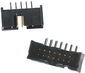 1-5103308-0, AMP-LATCH Series, 2.54mm Pitch, 50 Way 2 Row Shrouded Straight PCB Header, Through Hole