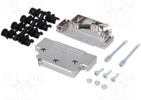 MHD45PK37-K, Корпус D Sub, DC, 45°, Корпус из Металлизированного Термопласта