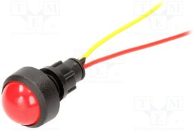 LKD12-24-R, Индикат.лампа: LED, выпуклый, 12-24ВDC, 12-24ВAC, Отв: d13мм, IP20 LKD12-24-R, Индикат.лампа: LED, выпуклый, 12-24ВDC, 12-24ВAC, Отв: d13мм, IP20