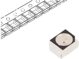 LTST-B680QSKT, Standard LEDs - SMD Top View Blk Face Yellow 589nm 800mcd