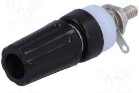 CL1505, Гнездо, "банан" 4мм, 15А, 250ВDC, L 45мм, черный, Монтаж на панель CL1505, Гнездо, "банан" 4мм, 15А, 250ВDC, L 45мм, черный, Монтаж на панель