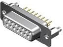 173109-0078, D-Sub Standard Connectors FCT DSUB STR PC RCPT 15 PN W/SNAPIN