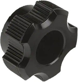 2870-B, KNOB, FINGER GRIP, PHENOLIC, 1.63", BLK